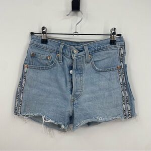 Levi's® Premium 501® HIGH RISE WOMENS SHORTS logo on sides 56327 Sz 24